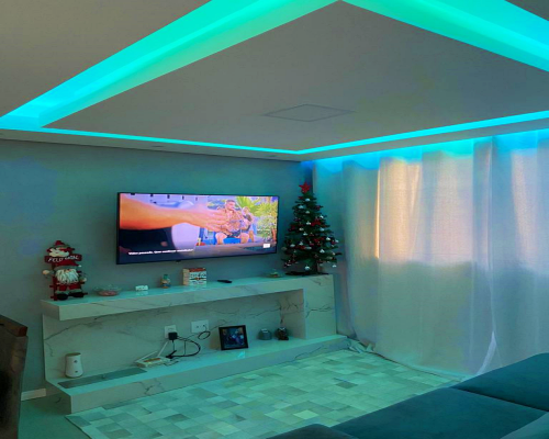 Exemplos de gesso na sala com sanca