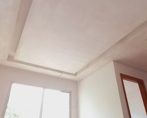 Forro de Gesso com Sanca - Serviço feito em Blumenau no Residencial Torres de Bristol